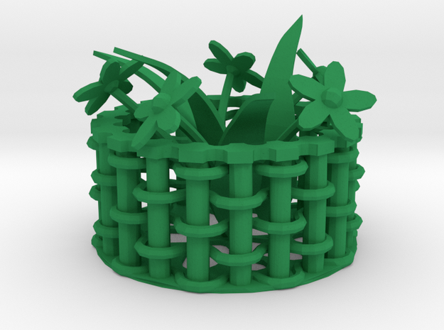 Weaving basket in Green Processed Versatile Plastic