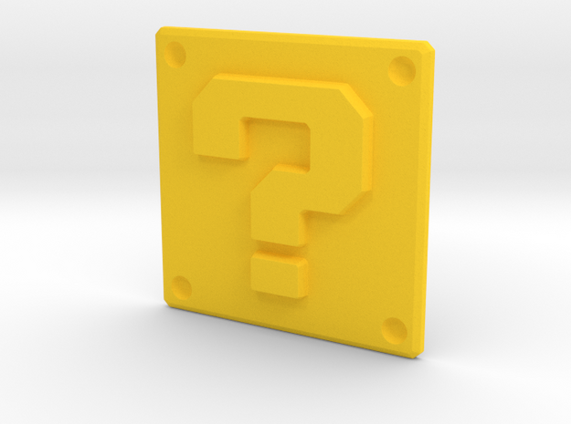 Question mark panel in Yellow Processed Versatile Plastic