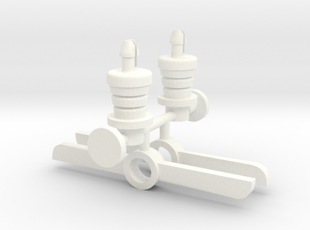 Robot Knight´s Propeller in White Processed Versatile Plastic