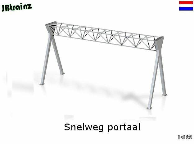 Dutch Style Highway Portal (n-scale) in White Natural Versatile Plastic