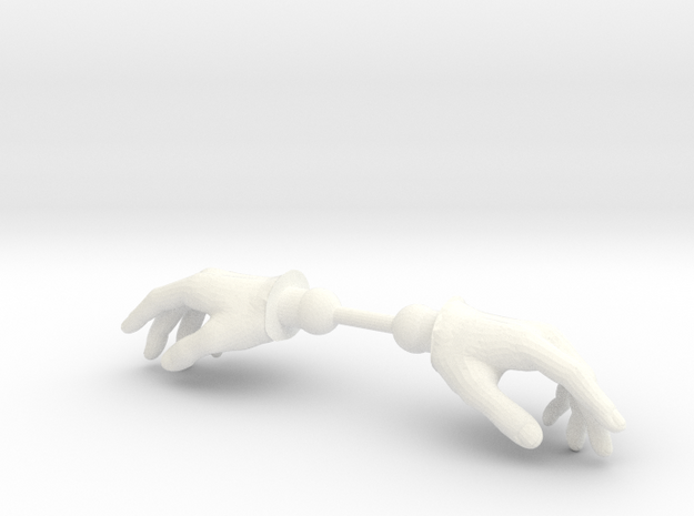 Warrior Hands Relaxed in White Processed Versatile Plastic