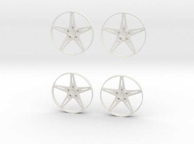 5-Spoke Insert #01 for 18" Modular Wheel in White Natural Versatile Plastic