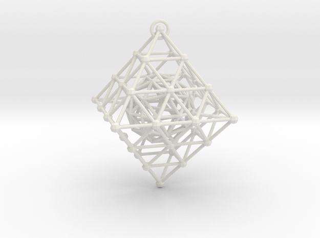 Diamond Spinning Ornament in White Natural Versatile Plastic
