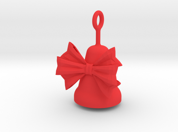 Christmas Bell in Red Processed Versatile Plastic