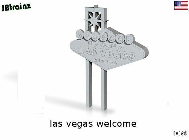 Las Vegas welcome (n-scale) in White Natural Versatile Plastic