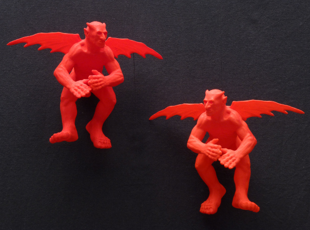 Flying devil, reversed in Red Processed Versatile Plastic