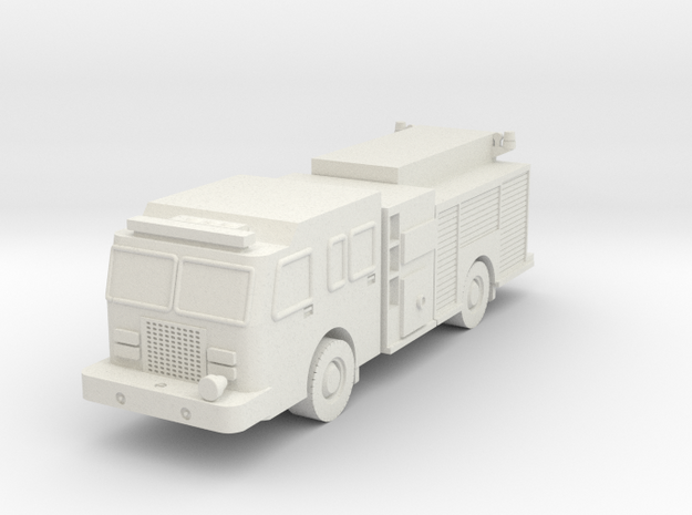 1/87 scale Fire Pump Truck in White Natural Versatile Plastic