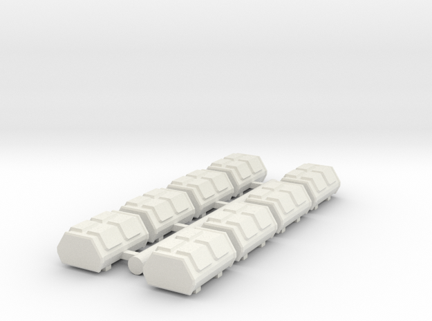 Cargo Pods 3 in White Natural Versatile Plastic