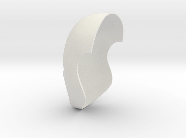 Faceshell-22.5cm in White Natural Versatile Plastic