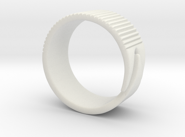 Rift Ring - EU Size 58 in White Natural Versatile Plastic