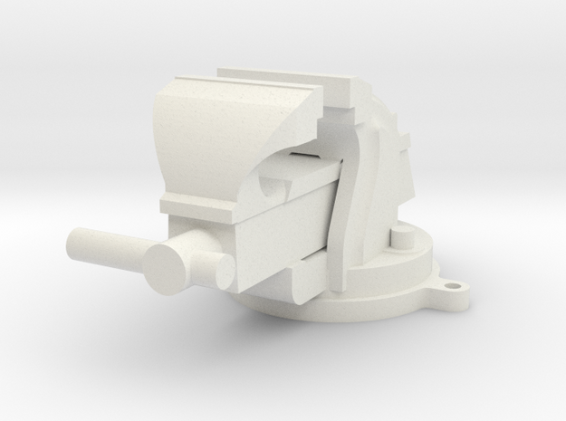 1/10 Scale Bench Vise in White Natural Versatile Plastic