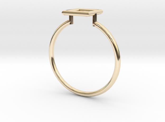 Open Square Ring Sz. 6 in 14K Yellow Gold