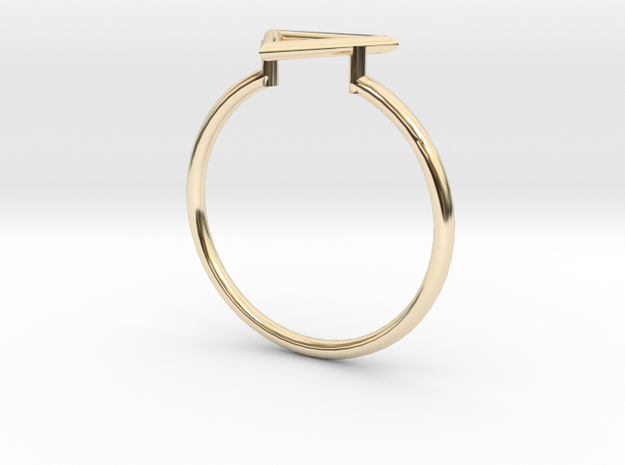 Open Triangle Ring Sz. 6 in 14K Yellow Gold