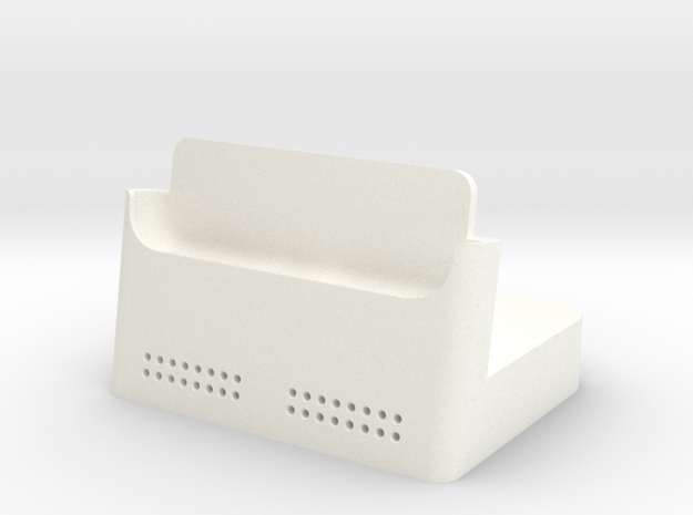 Iphone 6 Plus Dock in White Processed Versatile Plastic