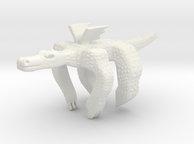 Dragonhugs in White Natural Versatile Plastic