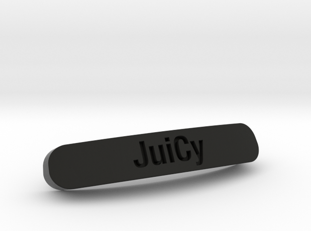 JuiCy Nameplate for SteelSeries Rival in Black Natural Versatile Plastic