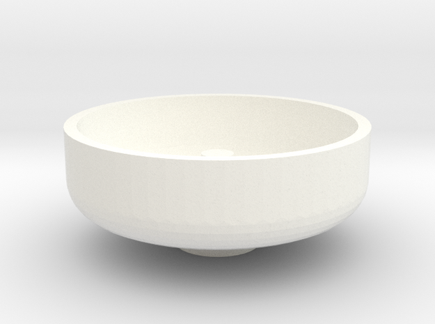 3/4" Scale Nathan Whistle Bowl in White Processed Versatile Plastic
