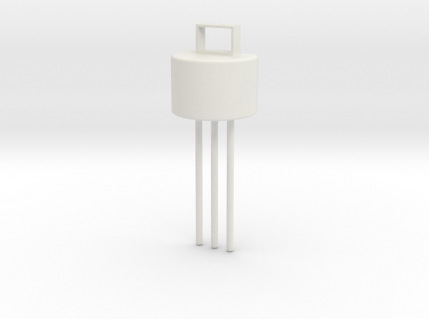 Transistor Pendant in White Natural Versatile Plastic