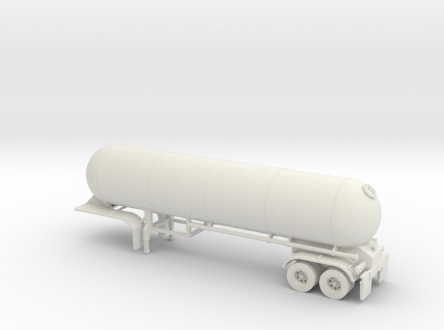 HO 1/87 LPG 40' twin-axle tanker, trailer 15 in White Natural Versatile Plastic