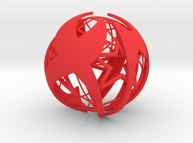 Xmas-IV Big - Christmas ball in Red Processed Versatile Plastic
