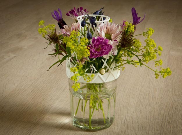 Bell Vase for jar size:82 (6 leads) in White Natural Versatile Plastic