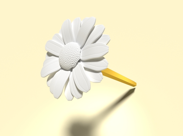 Daisy (Pen Cap) in White Processed Versatile Plastic