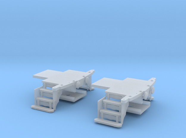 HO scale Woodruff sleeper end platforms in Smooth Fine Detail Plastic