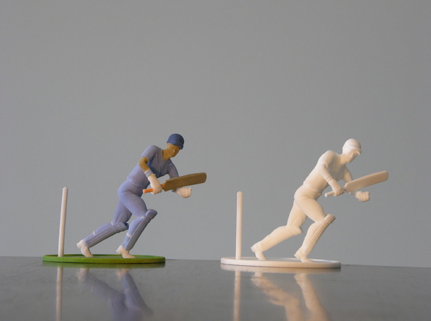 5" cricket player model in White Natural Versatile Plastic