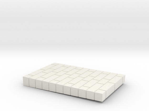 Brick Base in White Natural Versatile Plastic