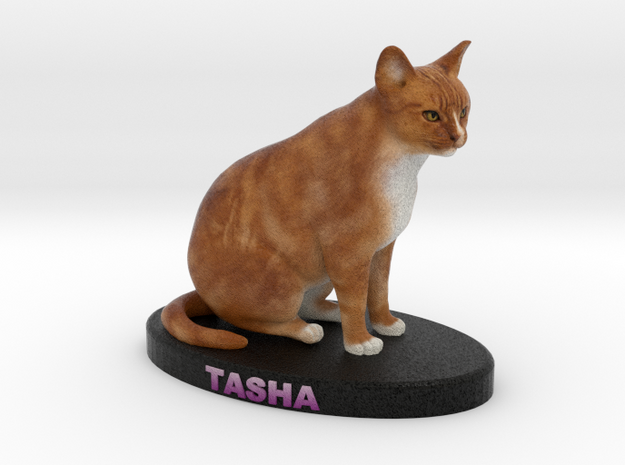 Custom Cat Figurine - Tasha in Full Color Sandstone