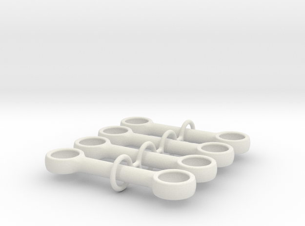 4m Pushrod Set in White Natural Versatile Plastic