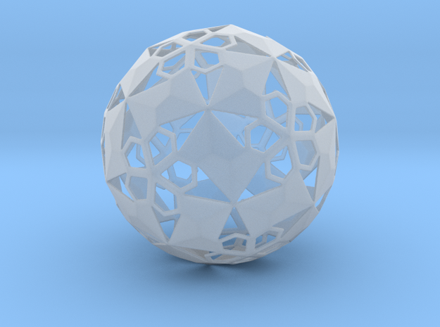 Pent Flower Sphere in Smooth Fine Detail Plastic