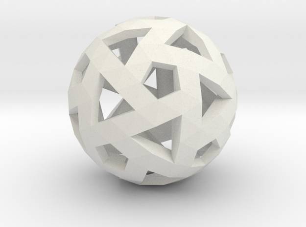 Triango Mesh Sphere in White Natural Versatile Plastic