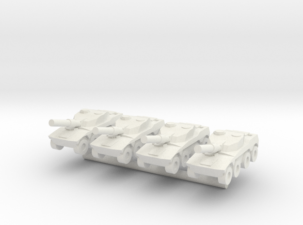1/285 Rooikat AFV (x4) in White Natural Versatile Plastic
