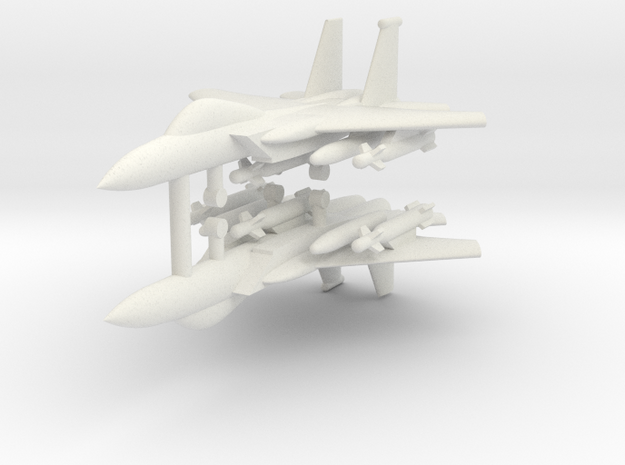 1/285 F-15E Strike Eagle (Strike Loadout) (x2) in White Natural Versatile Plastic