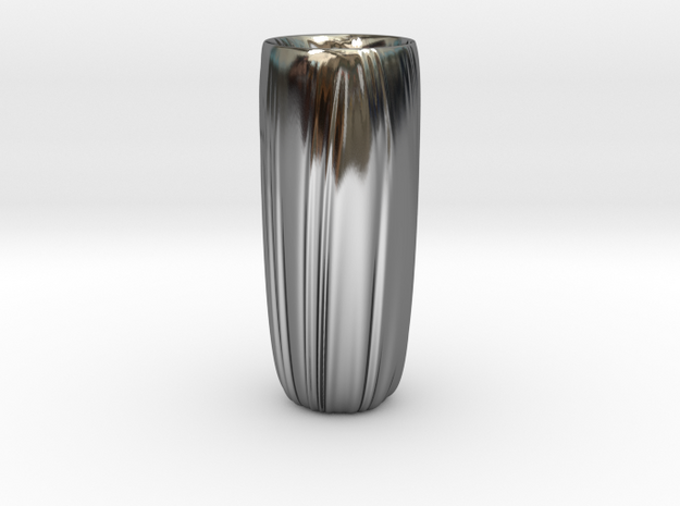 Vase 9 in Fine Detail Polished Silver