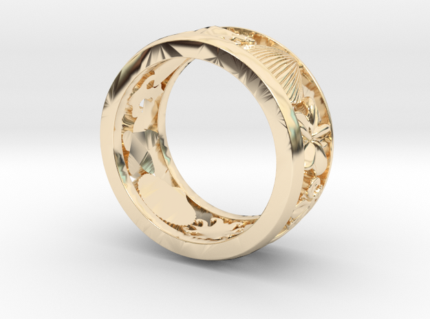 Crest Ring V11 in 14K Yellow Gold