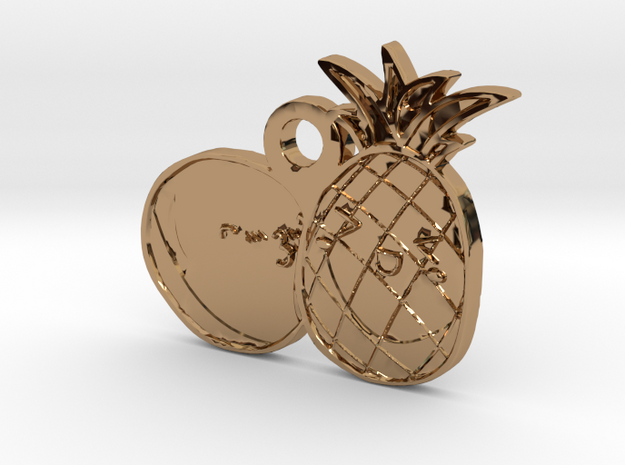 Fruits Love Pedant in Polished Brass