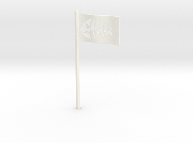 Fish Flag for Starch-Bishop's Palace in White Processed Versatile Plastic