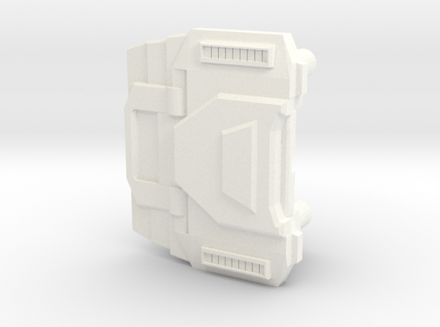 Extremely Noisy Robot Chest in White Processed Versatile Plastic