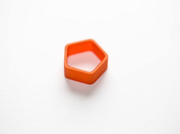 Poly5 Ring in Orange Processed Versatile Plastic: 5 / 49