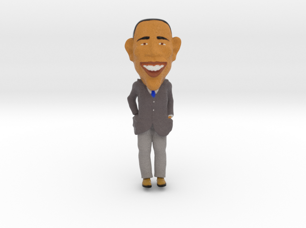 Funny Barack Obama Caricature ! in Full Color Sandstone