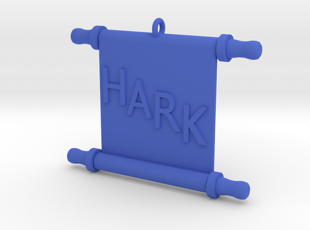 Ornament, Scroll, Hark in Blue Processed Versatile Plastic