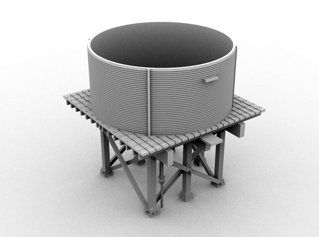 VR Narrow Gauge 10,000 gallon Water Tank(HO/1:87) in White Natural Versatile Plastic