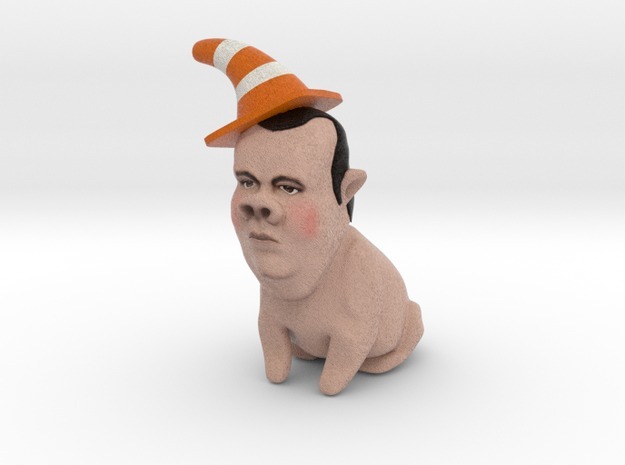 Chris Christie the Gestation Pig inaction figure S in Full Color Sandstone