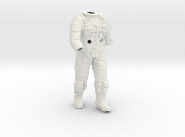 Gemini Astronaut / 1:6 / Walking Version in White Natural Versatile Plastic
