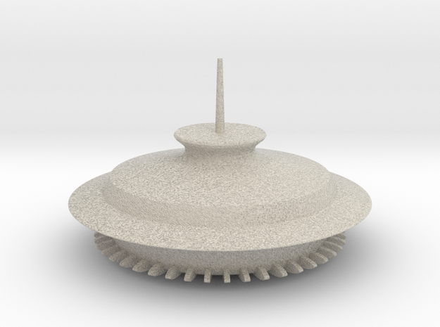 Space Needle Antenna Ball in Natural Sandstone