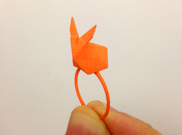 Rabbit Ring colors in Orange Processed Versatile Plastic