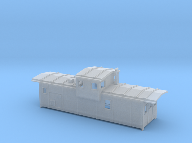 DMIR Caboose Early (no floor) - Nscale in Smooth Fine Detail Plastic