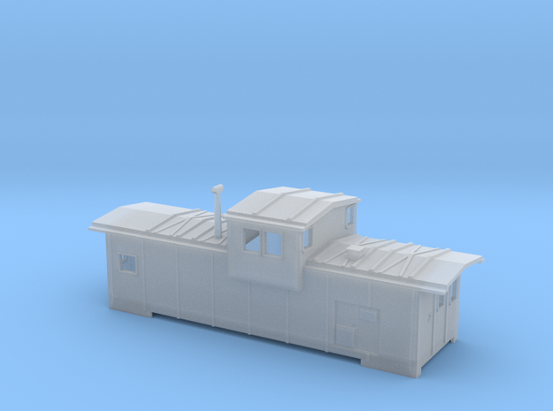 DMIR Caboose Modern (no floor) - Nscale in Smooth Fine Detail Plastic